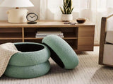 Boucle Cloud Storage Ottoman, Sage 35748870
