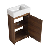 18 Inch Freestanding Bathroom Vanity With Single Sink, Soft Closing Doors, Suitable For Small W99966401