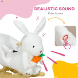 Baby rocking horse toy with music playback White rabbit shape 58883627