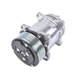 12V A/C Air Conditioning Compressor w/Clutch Replacement for Sanden 508 8-Groove Serpentine Pulley 97842305