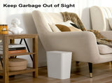 2 Pack Plastic Trash Can with Press Top Lid, 2.6 gal Modern Garbage Can, Small Wastebasket for 49675156