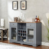Modern Farmhouse Buffet Cabinet, Sideboard with 2 Drawers and Elegant Door Cabinets, Wine and W1758P147682