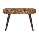 Leopard Print Deep Button Bench B182P166529