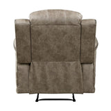 Classic Sandy Brown 1pc Reclining Chair Plush Comfort Pillow-Top Arms Vertical Tufting Solid Wood B011P173410