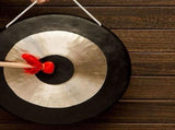 50cm Two-Color Handmade Brass Gong, Traditional Chinese Percussion Instrument for Wedding 59989027