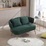 ZUN COOLMORE Polyester Accent sofa Modern Upholstered Armsofa Tufted Sofa with Metal Frame, Single W1539140091