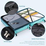 Luggage Set of 3, 20-inch with USB Port, Airline Certified Carry-on , ABSPC Hard Shell N726P264892C