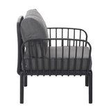 Outdoor Patio Club Chair, Modern Patio Furniture, Waterproof Thick Cushion Deep Seating for Porch, N780P199454B