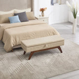 COOLMORE Teddy wool fabric, solid wood feet for solid weighing, and bed end stool with storage W1539P242722
