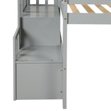 Loft bed with staircase , Grey W50443250