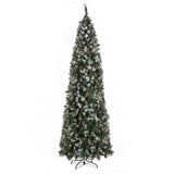 9ft Automatic Tree Structure Pointed Pencil Shape PVC Material Green Sticky White 460 Lights Warm 09512902