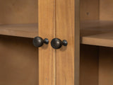 Cabinet with storage for living and dining room entrance, large size, 2 doors and 7 drawers, Natural N780P330601N