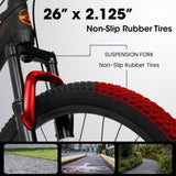 ZUN A26322 26-inch mountain bike adult aluminum frame shock absorbing front fork bike 21-speed disc W709P174689