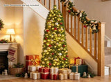 6FT Narrow Pencil Artificial Christmas Tree , Pre-Lit Warm White LEDs, Flame-Retardant PVC, Easy 16463807