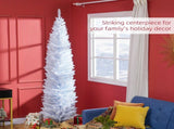 8' Artificial Pencil Christmas Tree, Slim Xmas Tree with 618 Realistic Branch Tips and Plastic 25467664