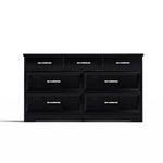 ZUN Modern 3 Drawer Bedroom Chest of Drawers with 7 Drawers Dresser, Clothes Organizer -Metal Pulls for W1668P182250