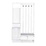ON-TREND Contemporary 39.3''Wx70.8''H Hall Tree Storage with Cushioned Storage Bench, N721P179243K