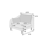 Beautiful Blush Pink LAF / RAF One Arm Chair Morgan Fabric 1pc Chair Pillow Soft Cushion Wood Legs B011P278576