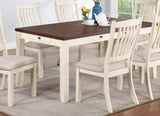 ZUN Classic Dining Room Furniture Rectangular Dining Table 1pc Dining Table Only White Rubberwood Walnut B011120832