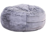 Modern 5-Foot Round Memory Foam Bean Bag Soft Faux Fur Cover Bean Bag Chair, Purple B2741P329269