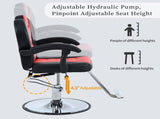 Classic Reclining barber Chair Salon Chair for Hair Stylist with Heavy Duty Hydraulic Pump, 360&deg 96832747