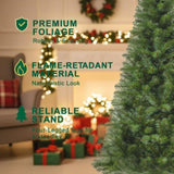 6FT Christmas Tree with 490 Tips Artificial Plant PVC Green Leaf Tree Sturdy 4-Leg Stand for Indoor 13185798