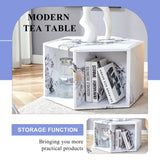 Hexagonal MDF coffee table, characteristic pattern stickers, multi-hole design to give more storage W1151P200320