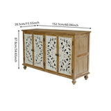 Accent Cabinet with 4 Doors, Farmhouse Sideboard Buffet Cabinet with, Modern Credenza W2295P246504