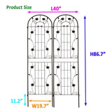 2 Pack Metal Garden Trellis 86.7" x 19.7" Rustproof Trellis for Climbing Plants Outdoor Flower W1586P243852