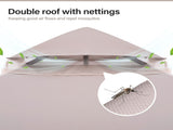 8'x8' Patio Gazebo Outdoor Heavy Duty Party Tent Shelter With Double Roofs, Mosquito Nettings And 76721930