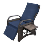 ZUN Outdoor Recliner Chair,Separate Adjustment Mechanism PE Wicker Adjustable Reclining Lounge Chair and W1889P177602