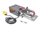 4 Quart Hydraulic Power Unit Double Acting Pump 3200 PSI 12V DC Dump Trailer Hydraulic Pump SAE 6 76629453