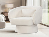 360&deg Swivel Barrel Chair - Plush UpholsteryLumbar Pillow, 400lbs Capacity, Beige 42001744
