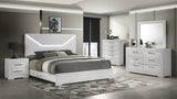 Blanca Modern Style Mirror Made with Wood in White B009P243270