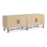Functional 4-Door TV Cabinet 2 Storage Spaces, Adjustable Shelves, Ideal for Living Room N779P296236N