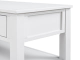 Retro Design Console Table with Two Open Shelves, Pine Solid Wood Frame and Legs for Living Room 32671692