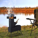 9.44"D x 17"W x 21.3"H Camping rocket stove 00801526
