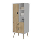 ZUN Kimball Tall Dresser, Modern Design with 2 Drawers and Ample Storage B128P176104