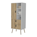 ZUN Kimball Tall Dresser, Modern Design with 2 Drawers and Ample Storage B128P176104