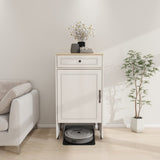 Robot Vacuum Stand Cabinet with Wheels, Sweeping Robot Storage Rack with Doors and Drawers, Side W282P296230