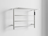 Heated Towel Rack with Top Shelf, 3-Bar Towel Wall Mounted Warmer for Bathroom with Intelligent 72517087