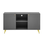 ZUN U-Can Modern TV Stand for TVs up to 55 Inches, Entertainment Center Media Console,Adjustable Shelf, N724P198517E