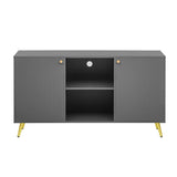 ZUN U-Can Modern TV Stand for TVs up to 55 Inches, Entertainment Center Media Console,Adjustable Shelf, N724P198517E