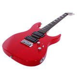 ZUN Novice Entry Level 170 Electric Guitar HSH Pickup Bag Strap Paddle Rocker Cable Wrench Tool Red 11661106