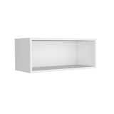 ZUN Coffee Table 10.6" H, 1 shelf, 4 legs, White B097P250872