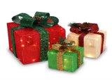 Box ABS Plastic Frame LED60 Light Warm White Light Three-Piece Set Onion Cloth Christmas Gift Box 14415793