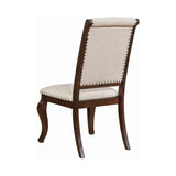 ZUN Set of 2 Cream Fabric Upholstered Dining Chairs, Barley Java B016P225455