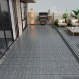 Patio Floor Tiles Pack of 22 WPC Wood-Plastic Composite Patio Deck Tiles DIY Interlocking Decking W206P201288
