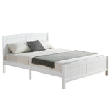 ZUN FCH Queen Pine Single-Layer Core Vertical Stripe Full-Board Curved Headboard With The Same Bed Tail 65888764