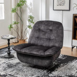 Black recliner, reclining lazy chair, mobile phone holder, large and comfortable reading chair, W1170P183227
